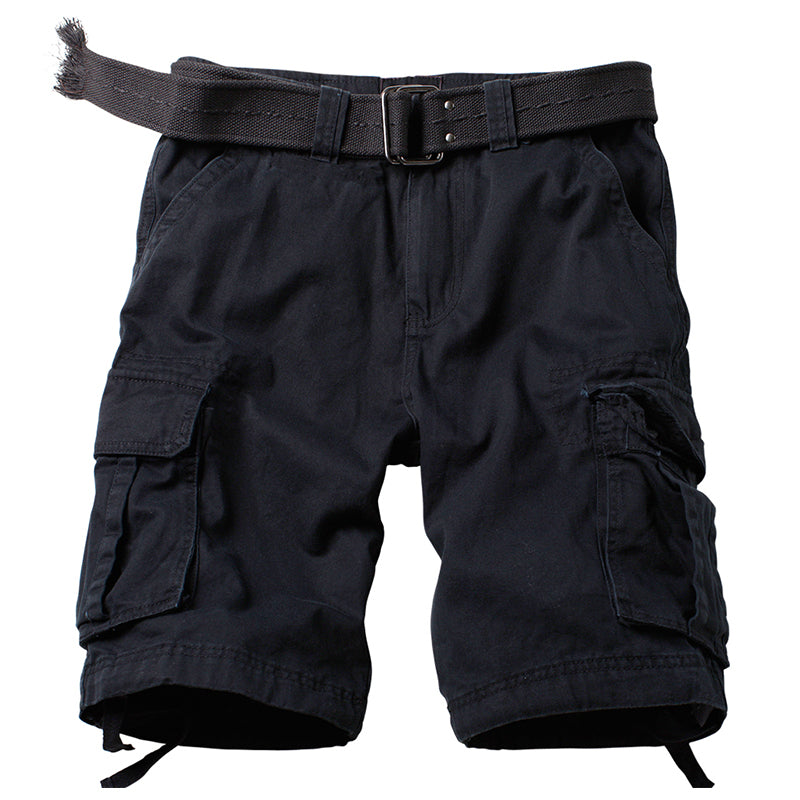 TRGPSG Men's Lightweight Multi Pocket Cotton Casual Cargo Shorts