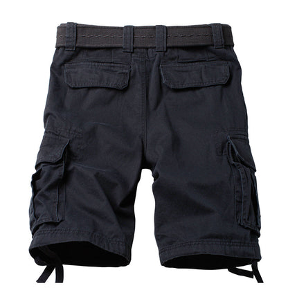 TRGPSG Men's Lightweight Multi Pocket Cotton Casual Cargo Shorts