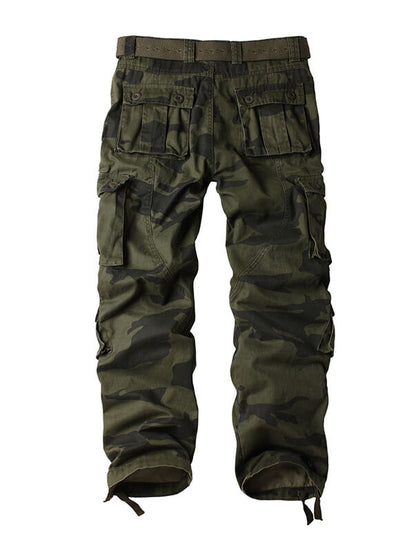 TRGPSG Casual Camo Cargo Pants Multi Pocket Work Pants(No Belts)