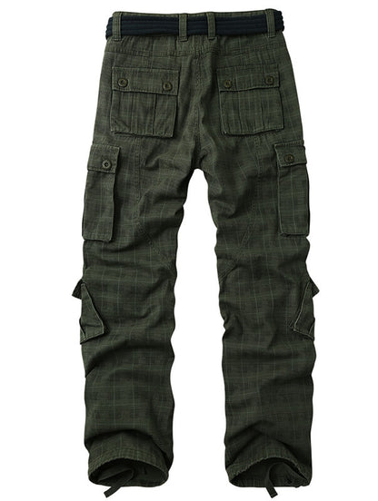 TRGPSG Casual Camo Cargo Pants Multi Pocket Work Pants(No Belts)