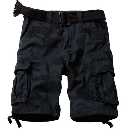 TRGPSG Men's Lightweight Multi Pocket Cotton Casual Cargo Shorts